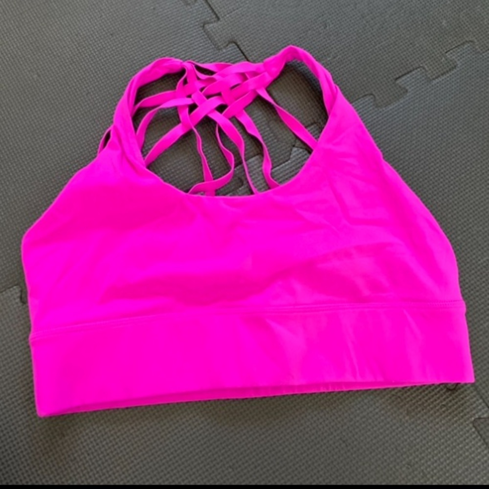 Strappy wide band sports bra, L